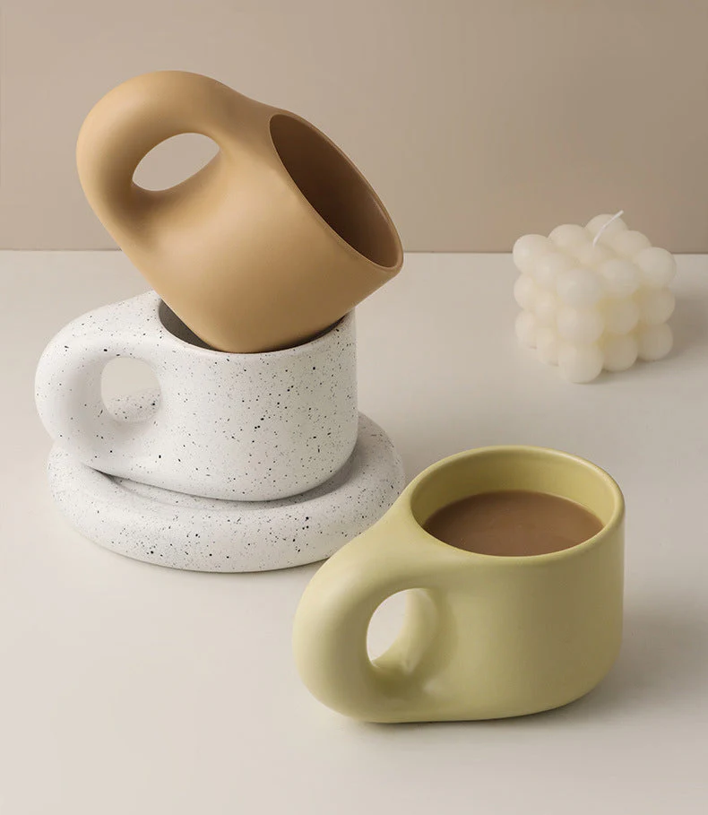 Nordic Ceramic Handle Handmade Mug - Image 7