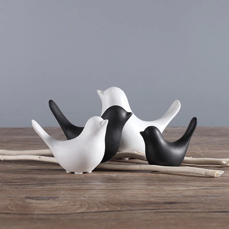 Nordic Creative Ceramic Bird Figurines - Image 2
