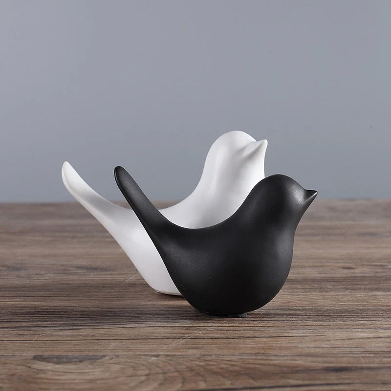Nordic Creative Ceramic Bird Figurines - Image 3