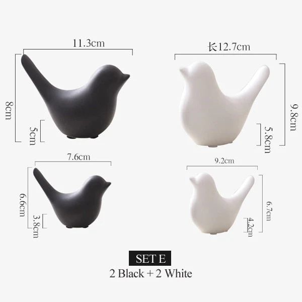 Nordic Creative Ceramic Bird Figurines - Image 7
