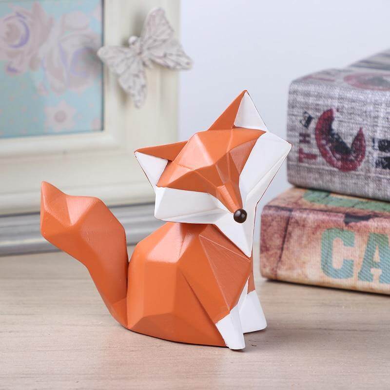 Nordic Geometric Abstract Fox Figurines - Image 5