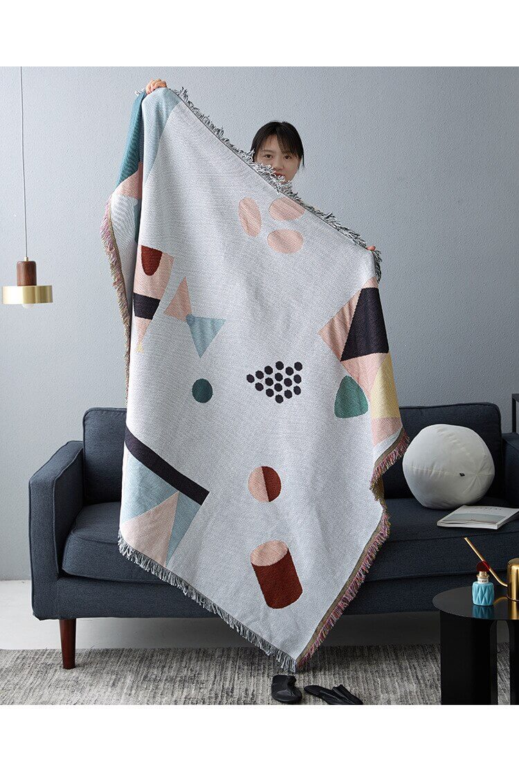 Nordic Geometric Throw Blankets - Image 10