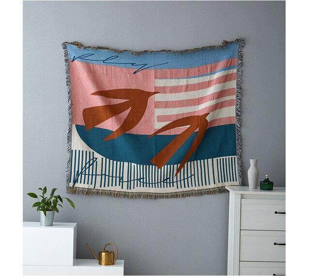 Nordic Geometric Throw Blankets - Image 2