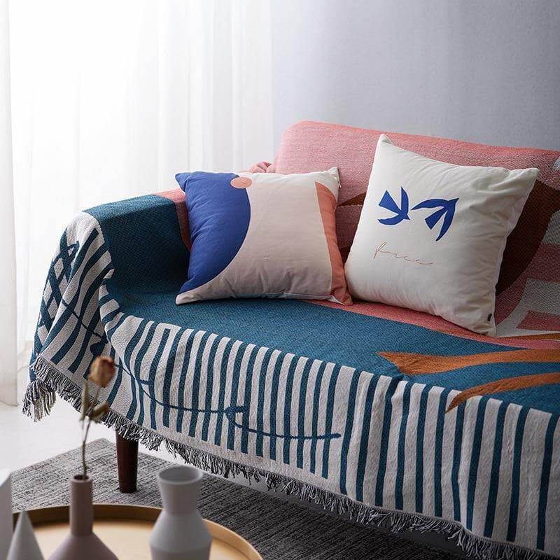 Nordic Geometric Throw Blankets - Image 4