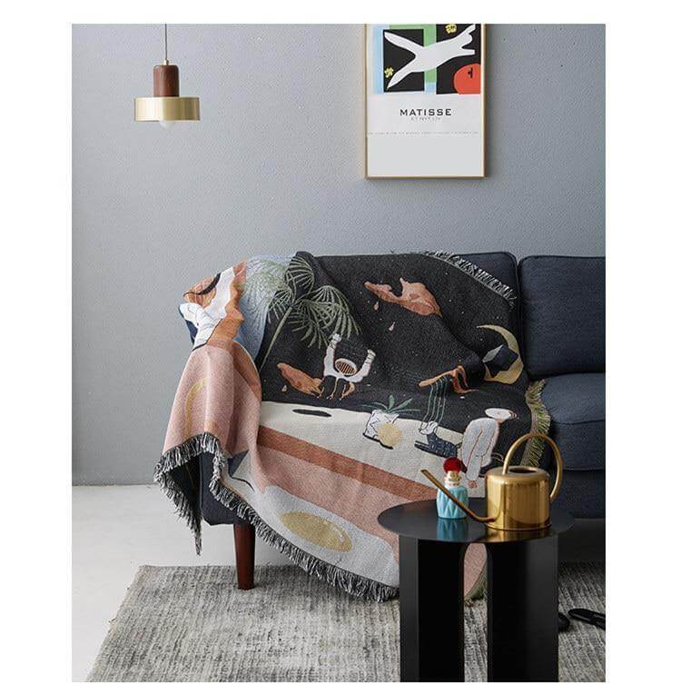 Nordic Geometric Throw Blankets - Image 5