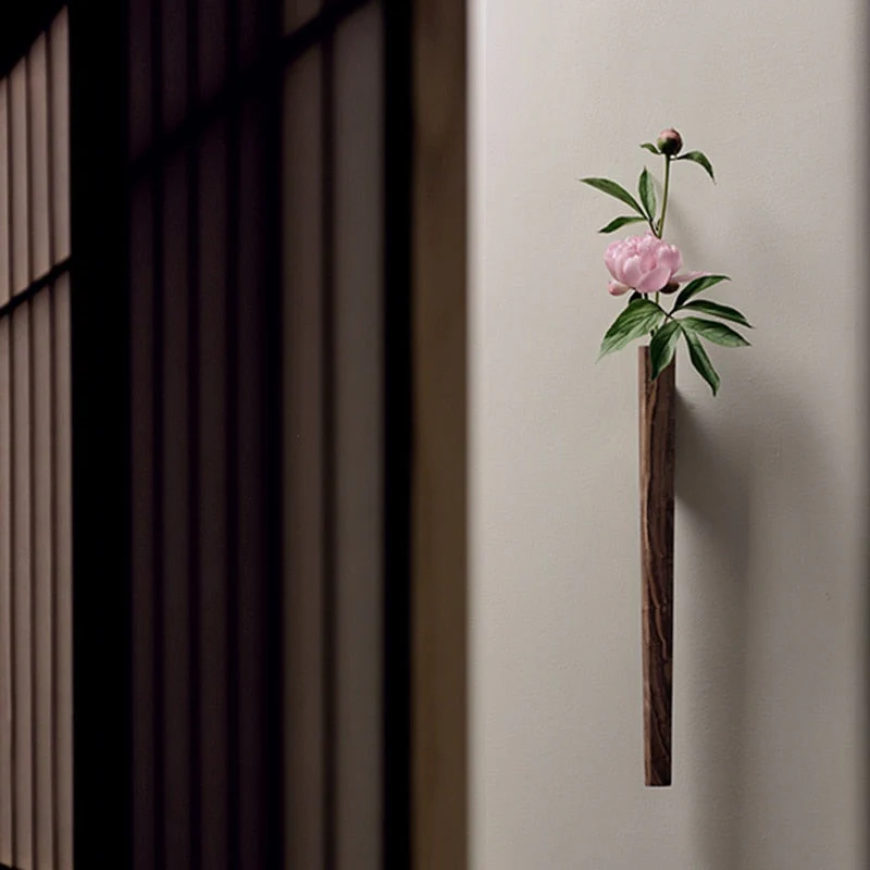 Nordic Handmade Wall Wood Vase - Image 3