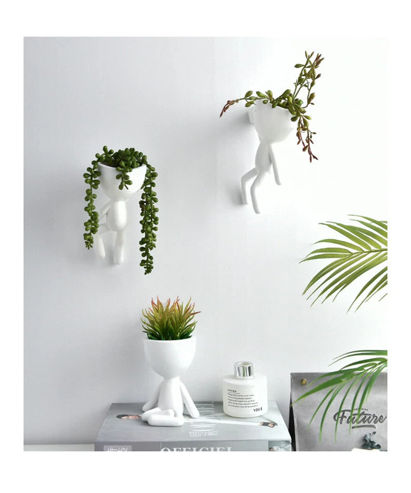 Nordic Hanging Miniature Human Flower Pots - Image 2