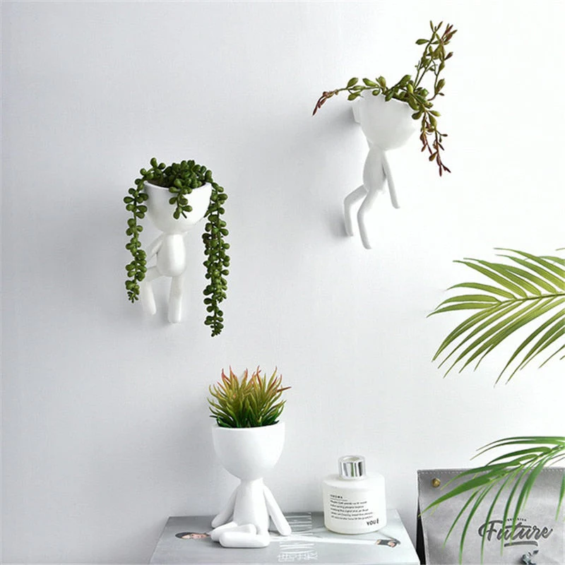 Nordic Hanging Miniature Human Flower Pots - Image 6
