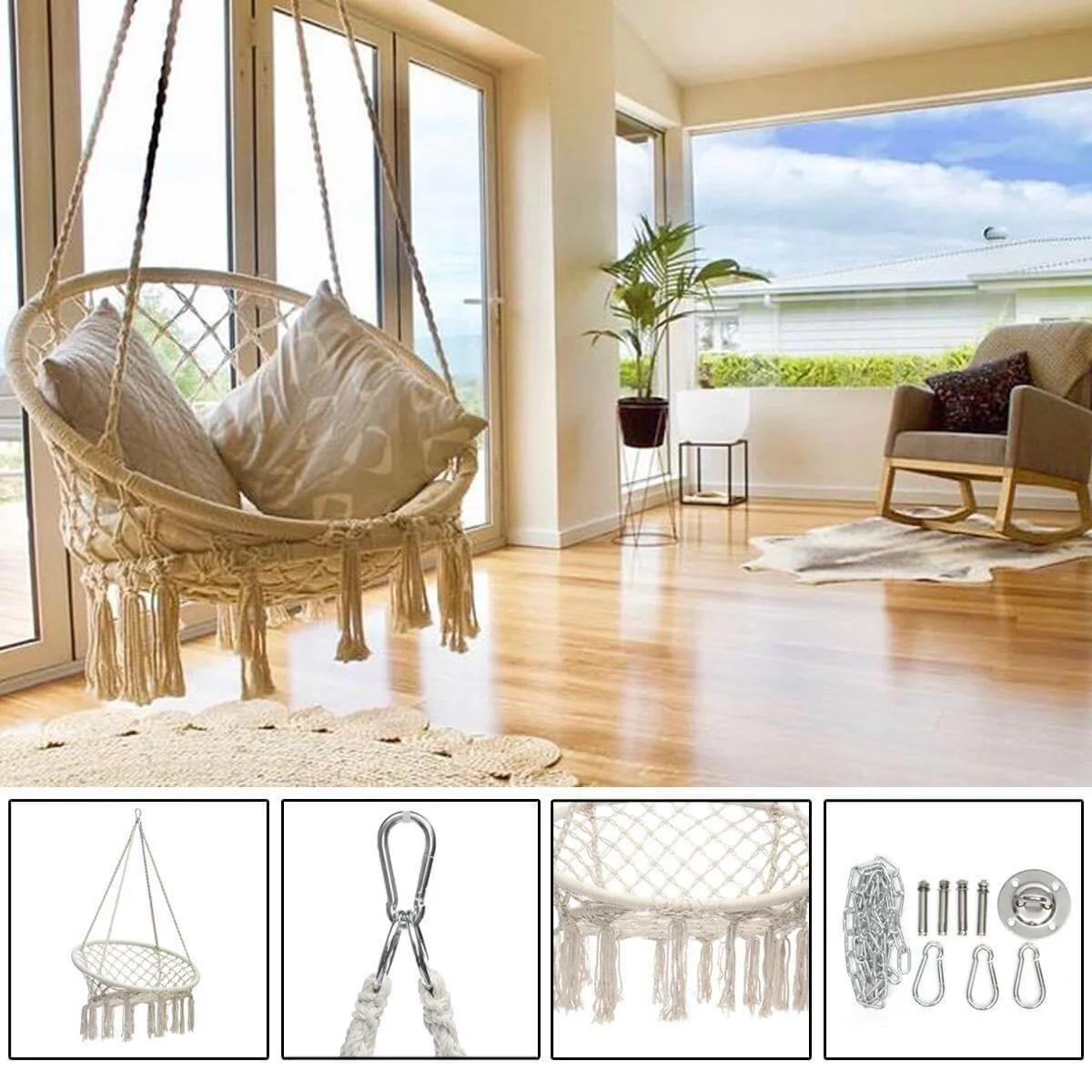 Nordic Knitted Outdoor Hammock - Image 4