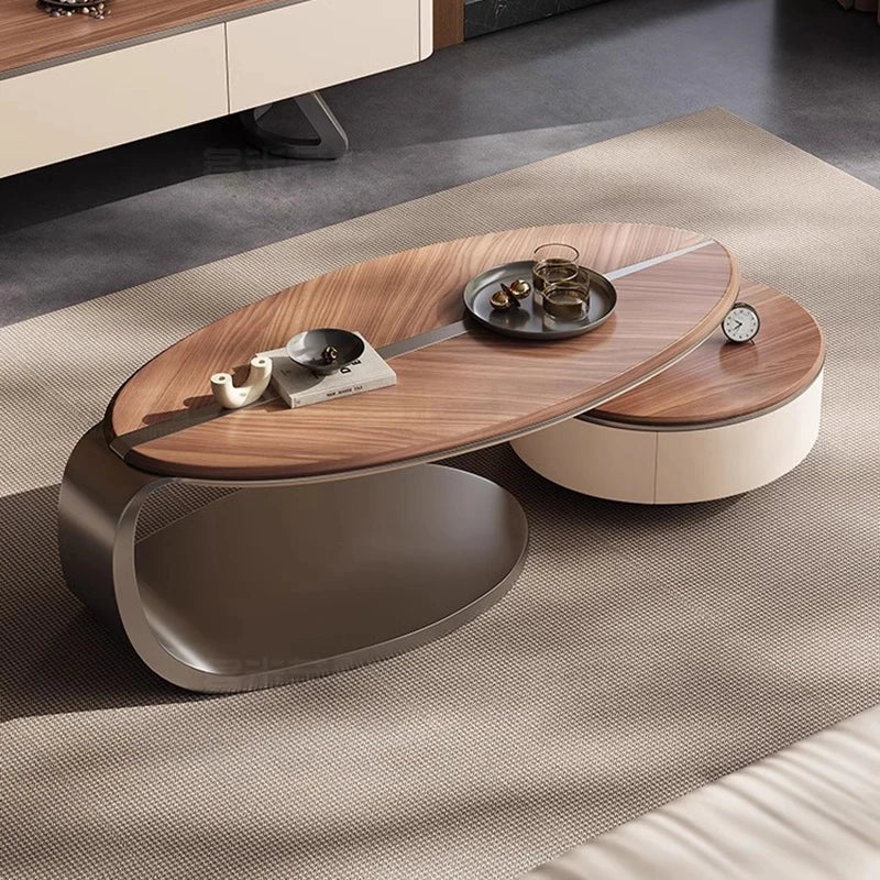 Nordic Leaf Wooden Elegant Coffee Table - Image 2