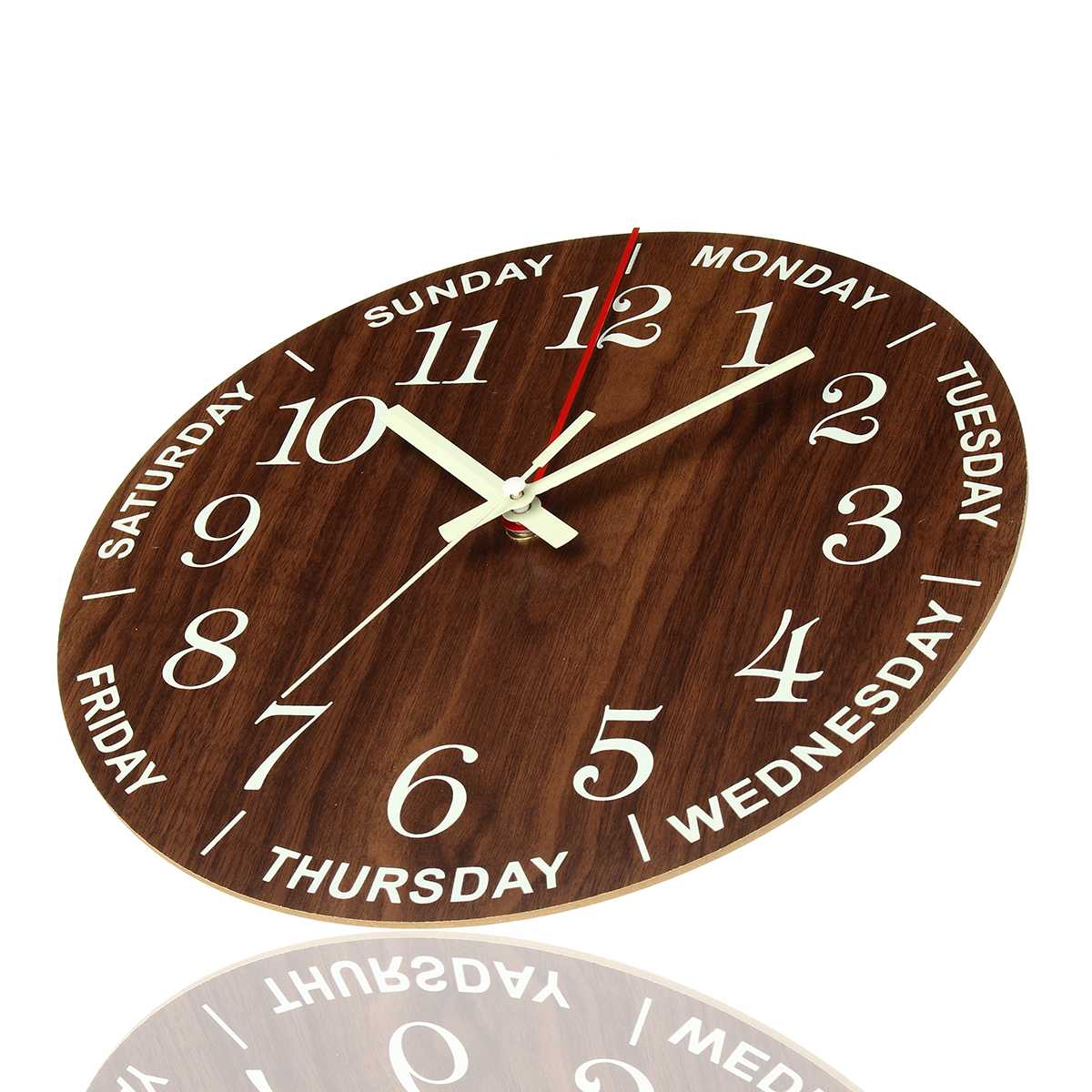 Nordic Luminous Wood Silent Wall Clock - Image 6