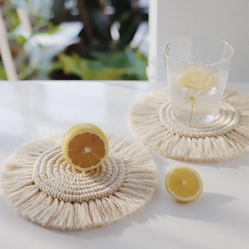 Nordic Macrame Cup Cloth Coaster - Image 2
