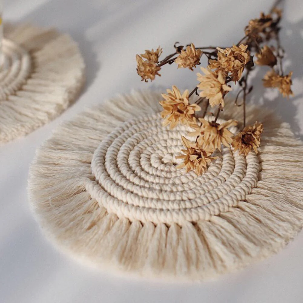 Nordic Macrame Cup Cloth Coaster - Image 3