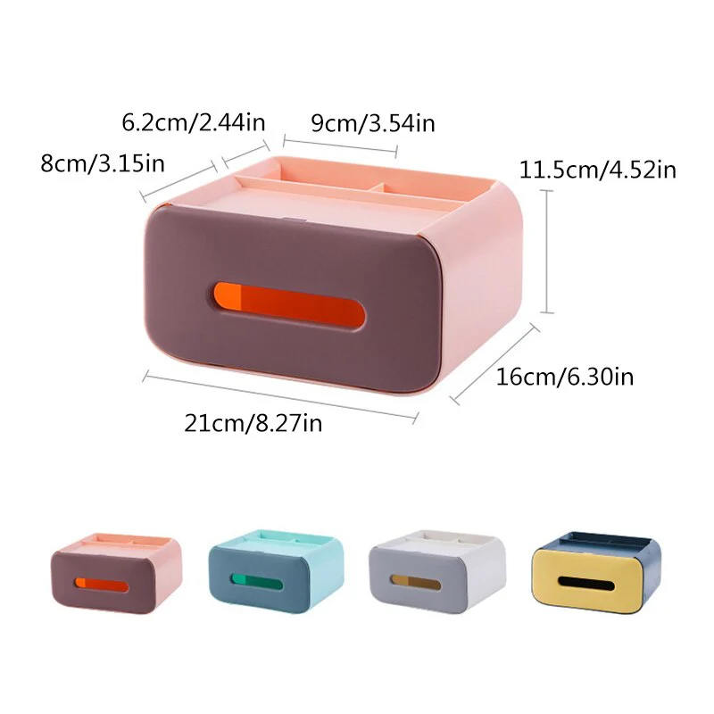 Nordic Minimal Tissue Box Desk Organizer - Image 4