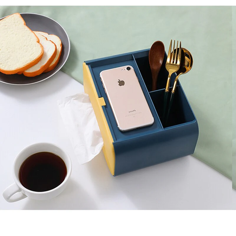 Nordic Minimal Tissue Box Desk Organizer - Image 9