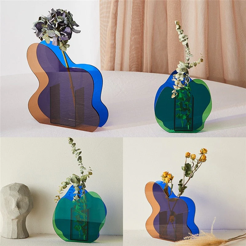 Nordic Modern Geometric Rainbow Vase - Image 4