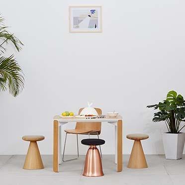 Nordic Modern Soft Metal Stool - Image 4