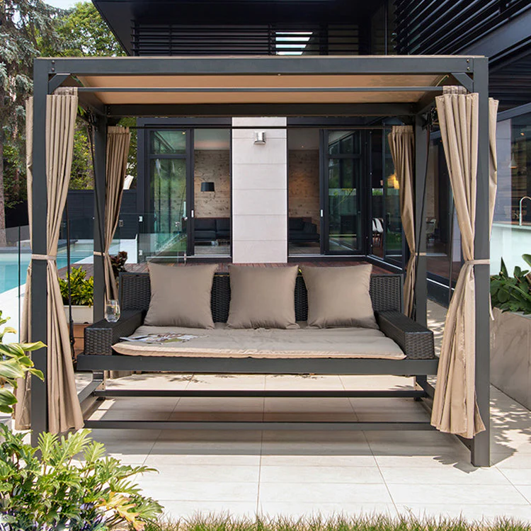 Nordic Style Breezy Outdoor Multifunctional Swing Bed - Image 3