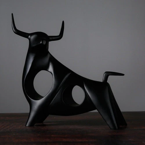 Nordic Style Bull Sculpture Home Decor - Image 6
