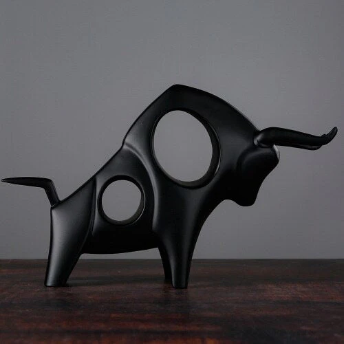 Nordic Style Bull Sculpture Home Decor - Image 7