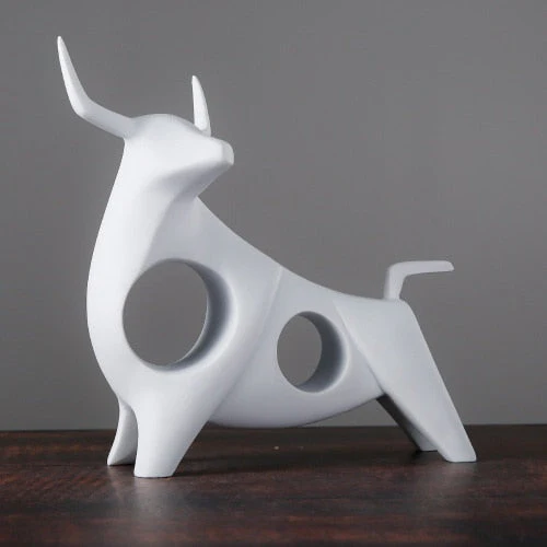Nordic Style Bull Sculpture Home Decor - Image 8