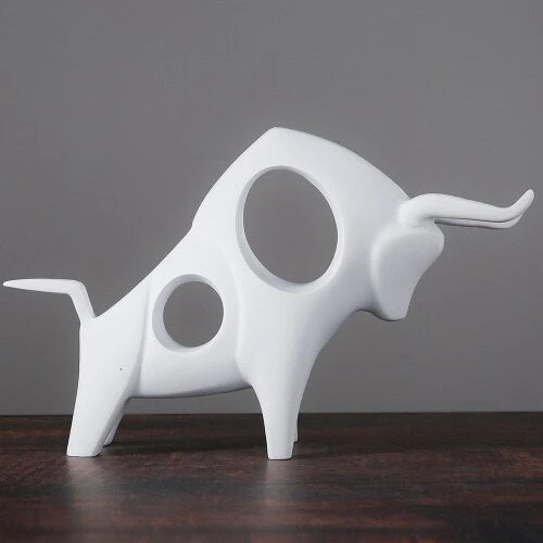 Nordic Style Bull Sculpture Home Decor - Image 9
