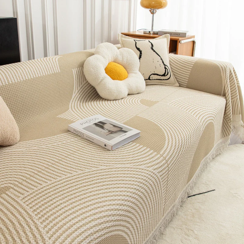 Nordic Style Comfy Soft Knitted Sofa Cover Blanket - Image 7