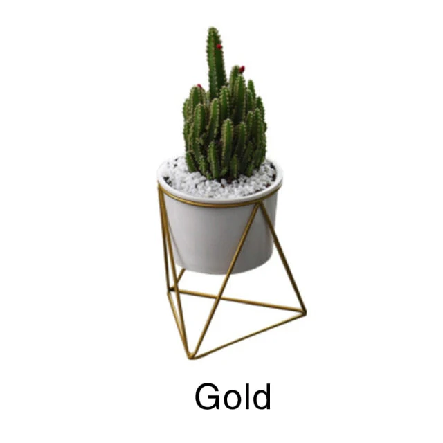 Nordic Style Geometric Iron Rack Flower Pots - Image 8