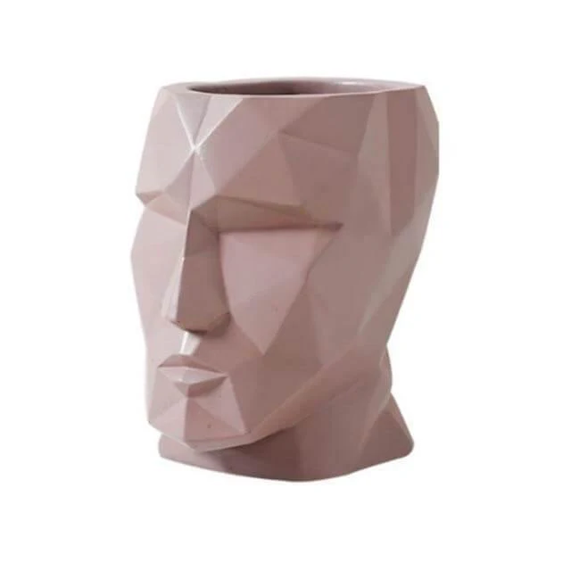 Nordic Style Modeling Geometric Lines People Face Vase Home Modern Decoration - Image 3