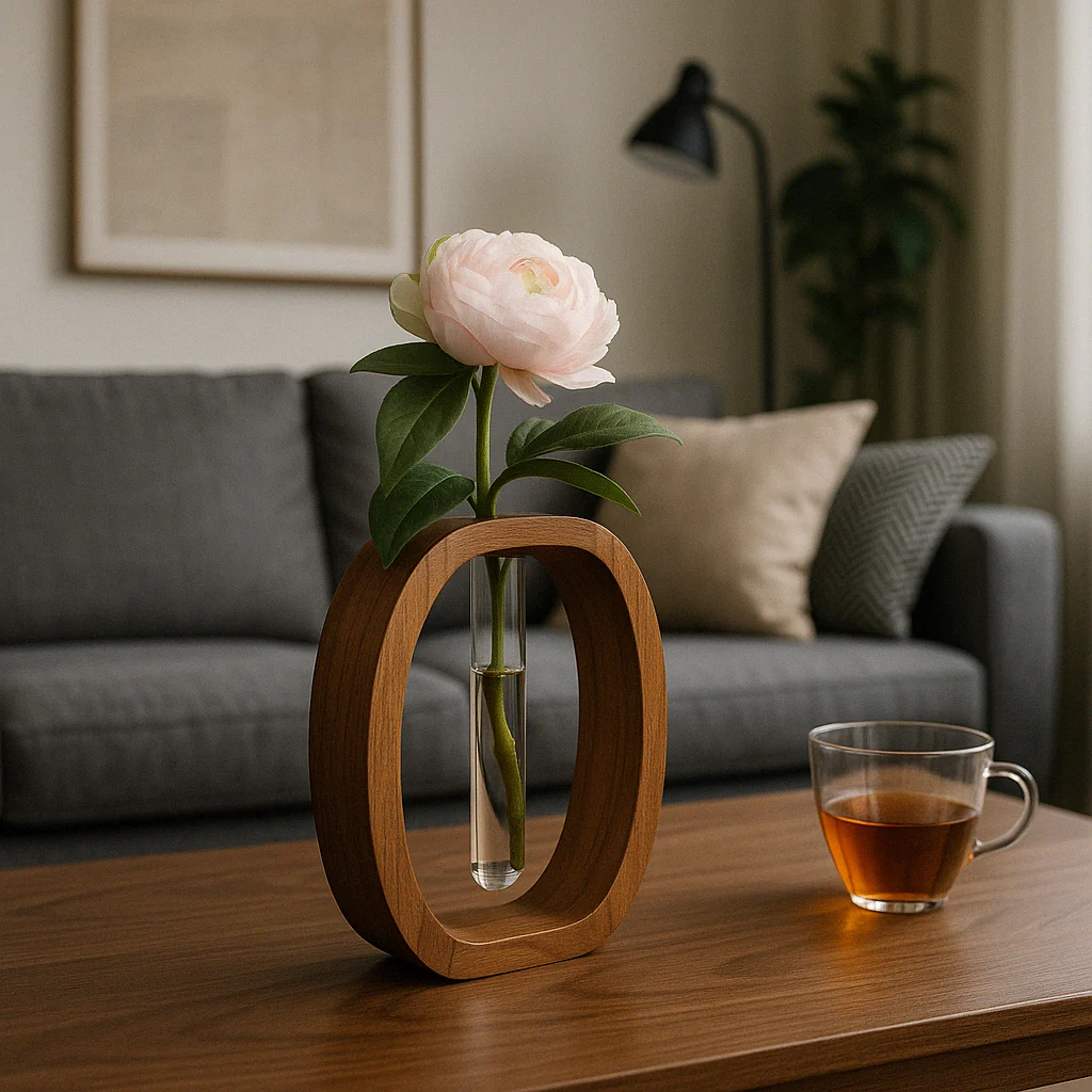 Nordic Style Oval Frame Tube Vase - Image 4