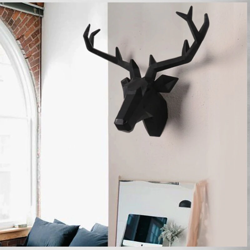 Nordic Style Resin Animal Heads Home Wall Decor - Image 2