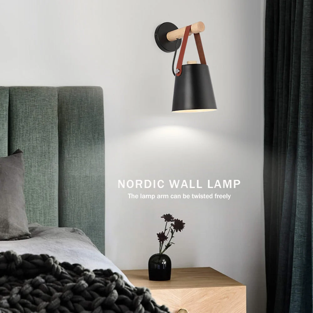 Nordic Style Wood Elegant Wall Lamp - Image 4