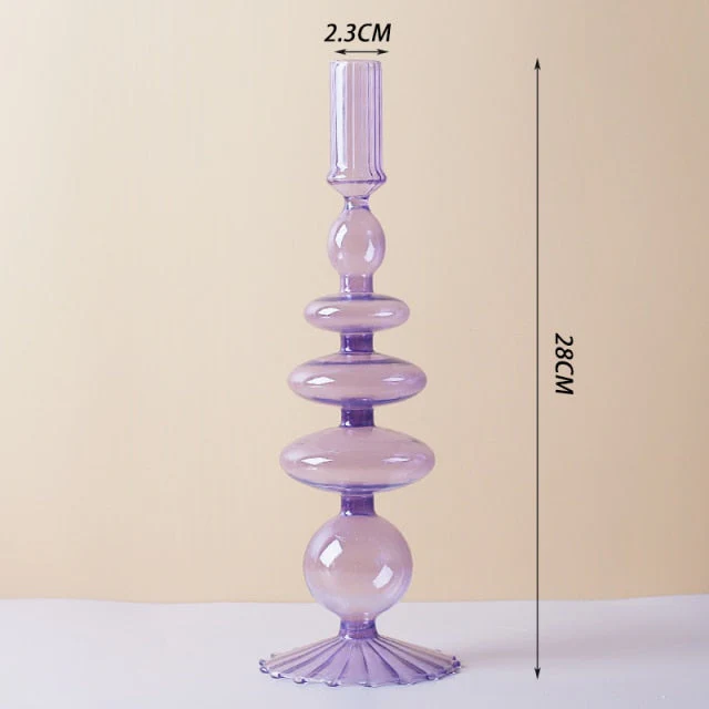 Nordic Stylish Bubble Glass Candle Holder - Image 28