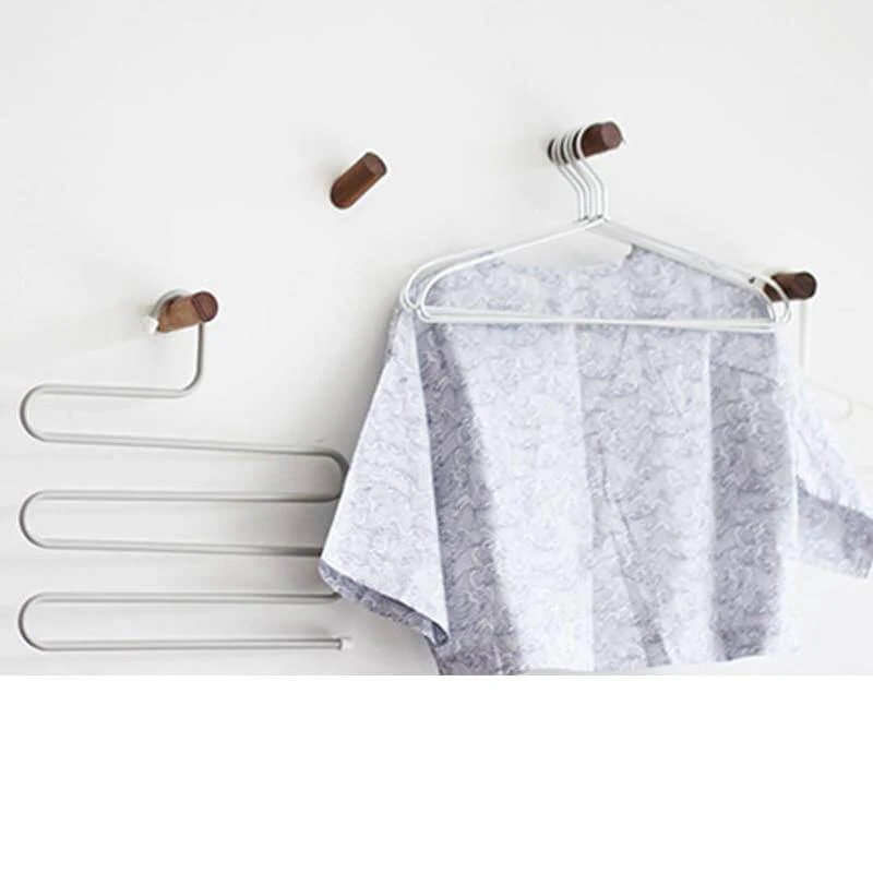 Nordic Wooden Easy Wall-Mounted Clothes Hanger - Image 10
