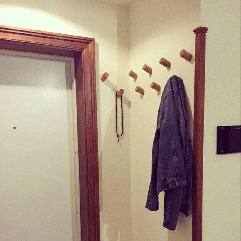 Nordic Wooden Easy Wall-Mounted Clothes Hanger - Image 2