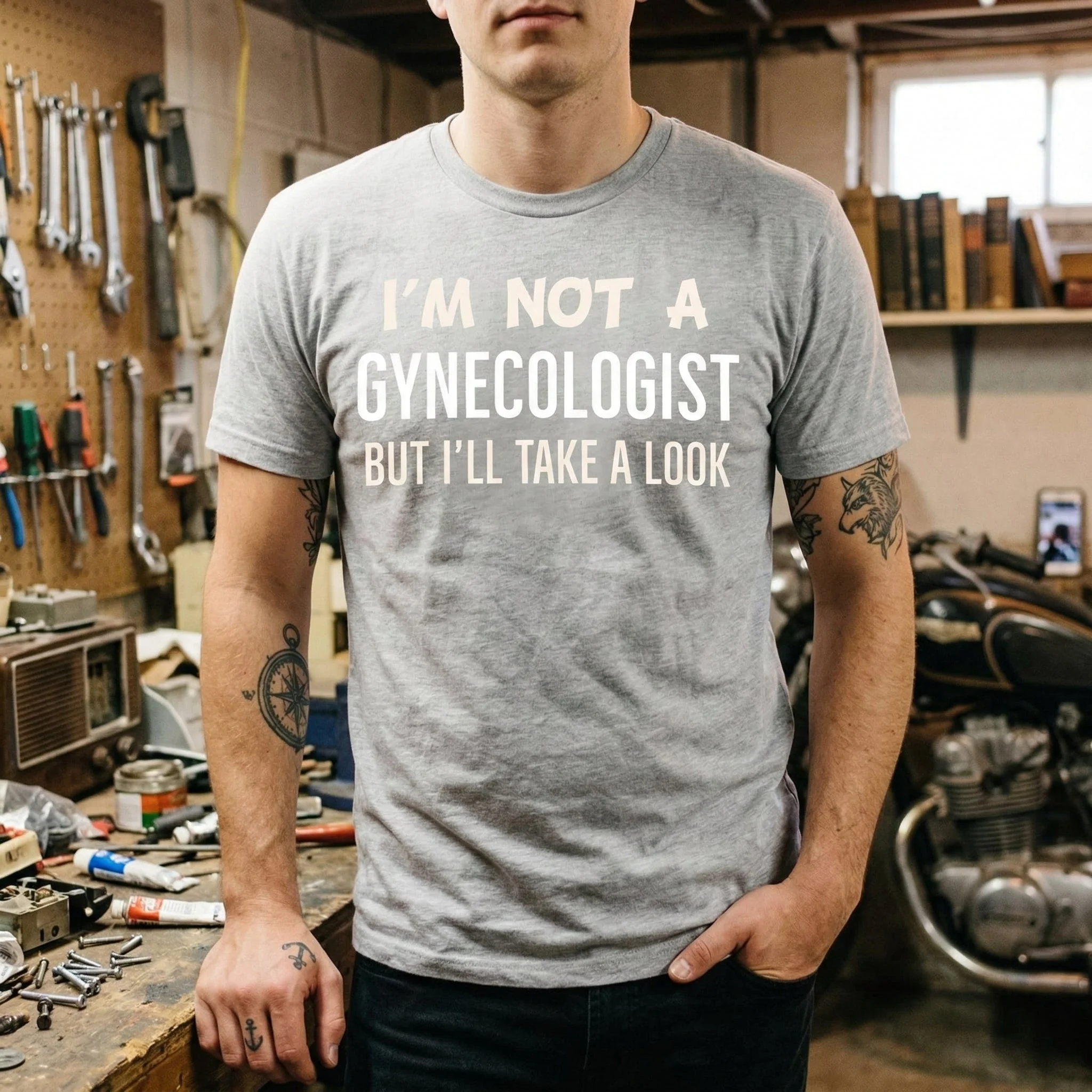 Not a Gynecologist Funny T-Shirt - Image 4
