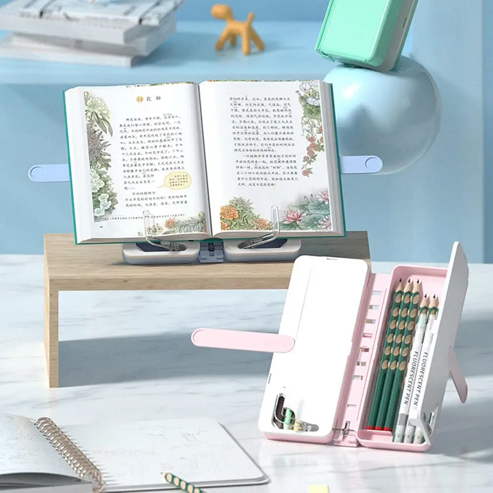 Note Keeper Foldable Book Holder Pencil Box - Image 2