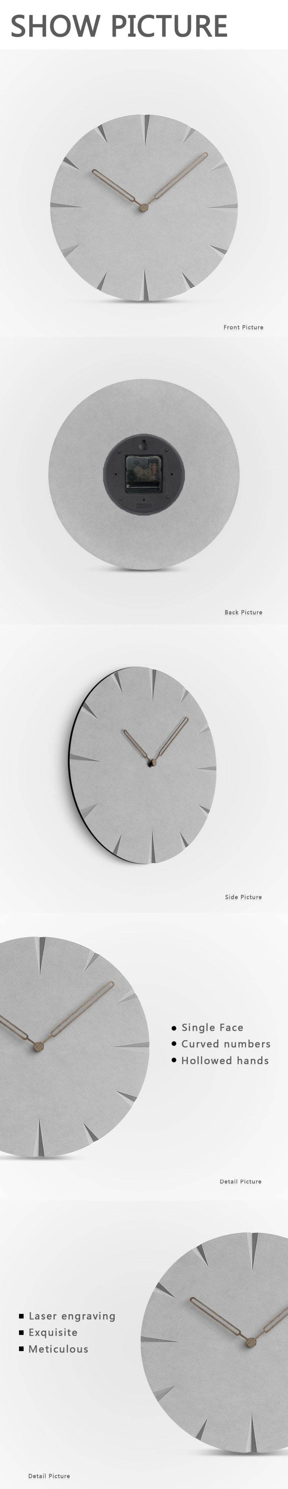 Novel Grey Life Wooden Wall Clock - Image 6