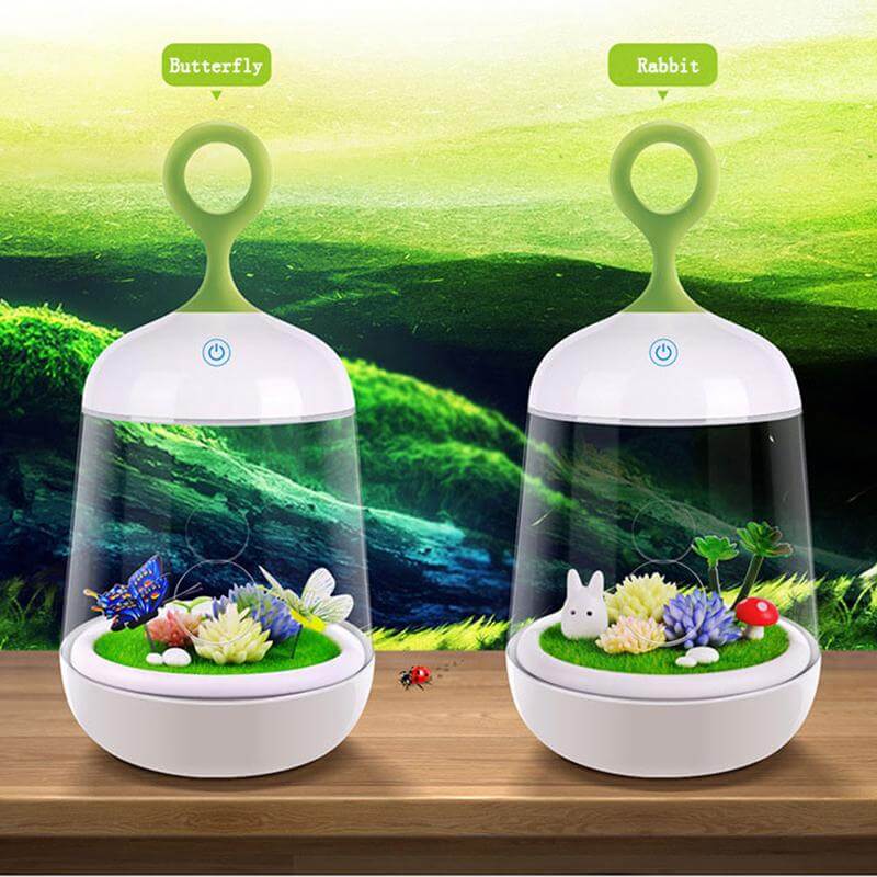 Novelty USB Charging LED Colorful Micro-landscape Plant Light - Image 4