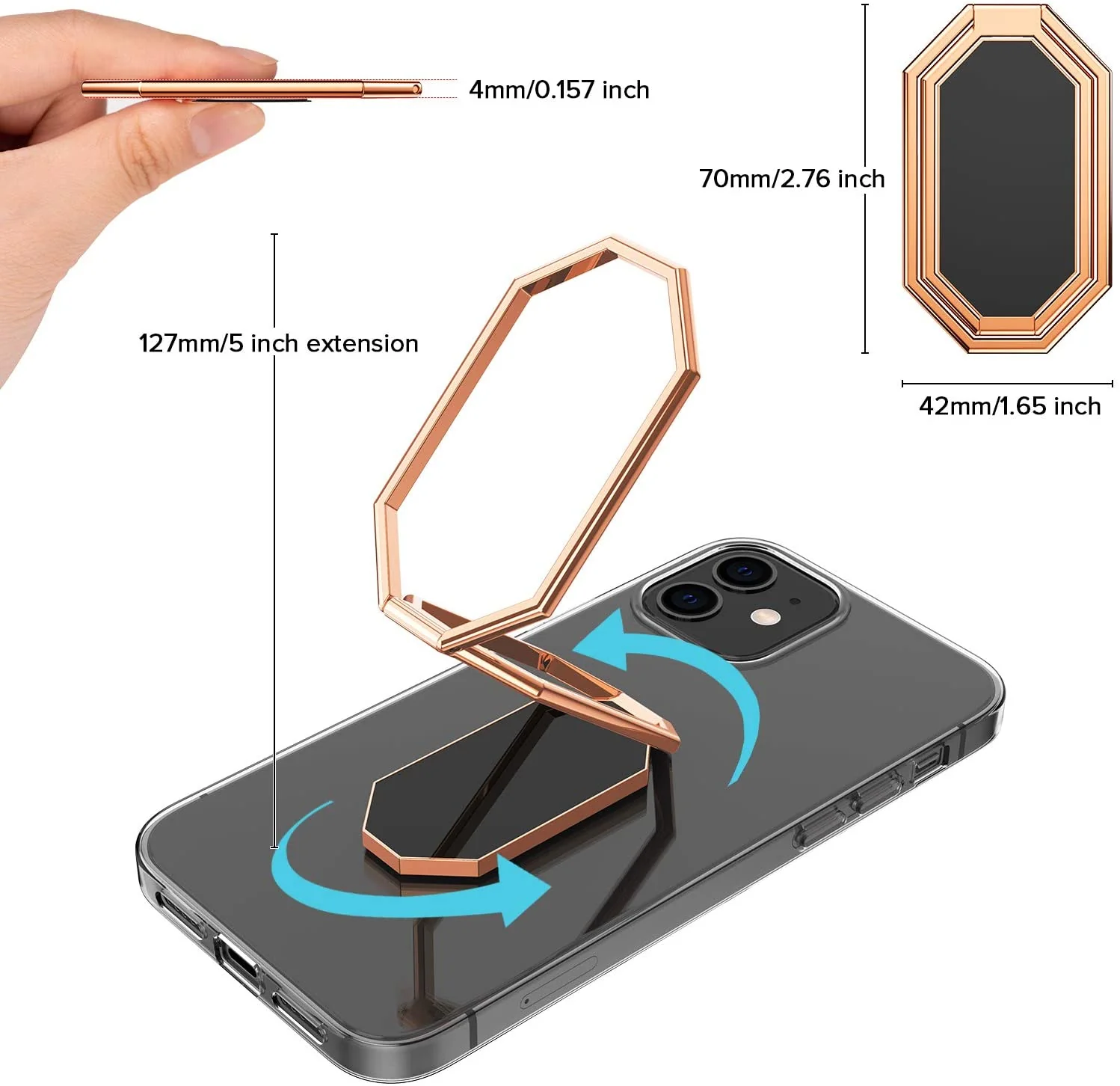 Octagon Shape Metal Phone Holder Stand - Image 4