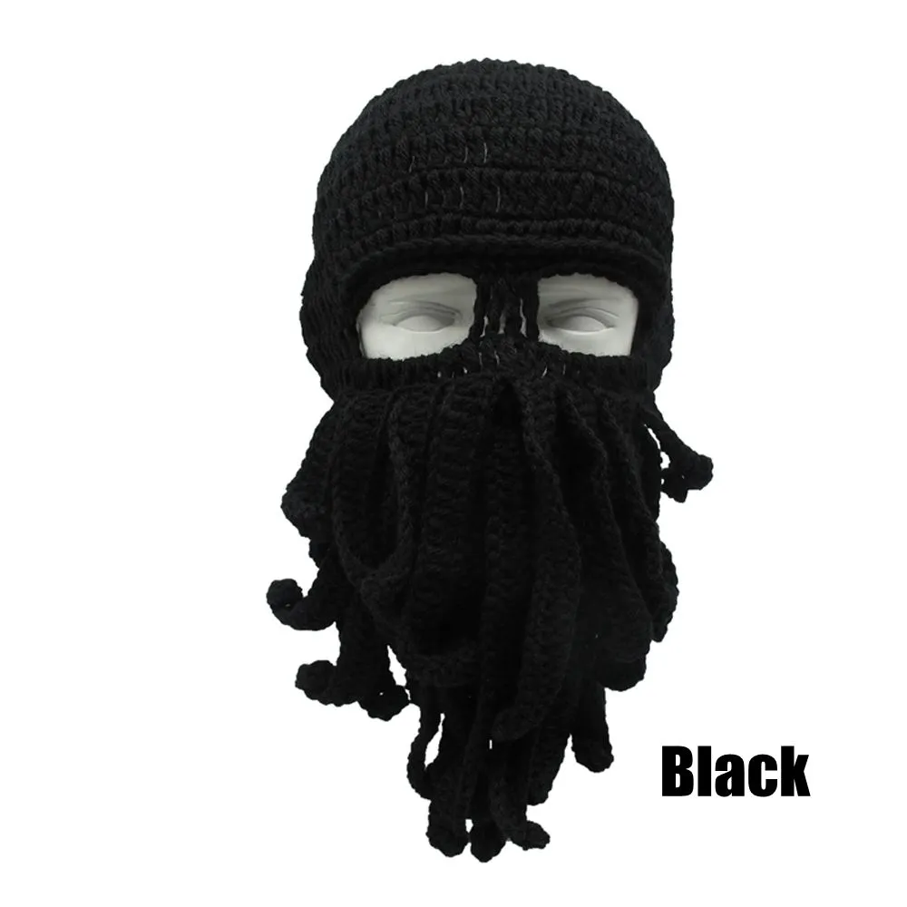 Octopus Tentacle Knitted Face Winter Mask - Image 4