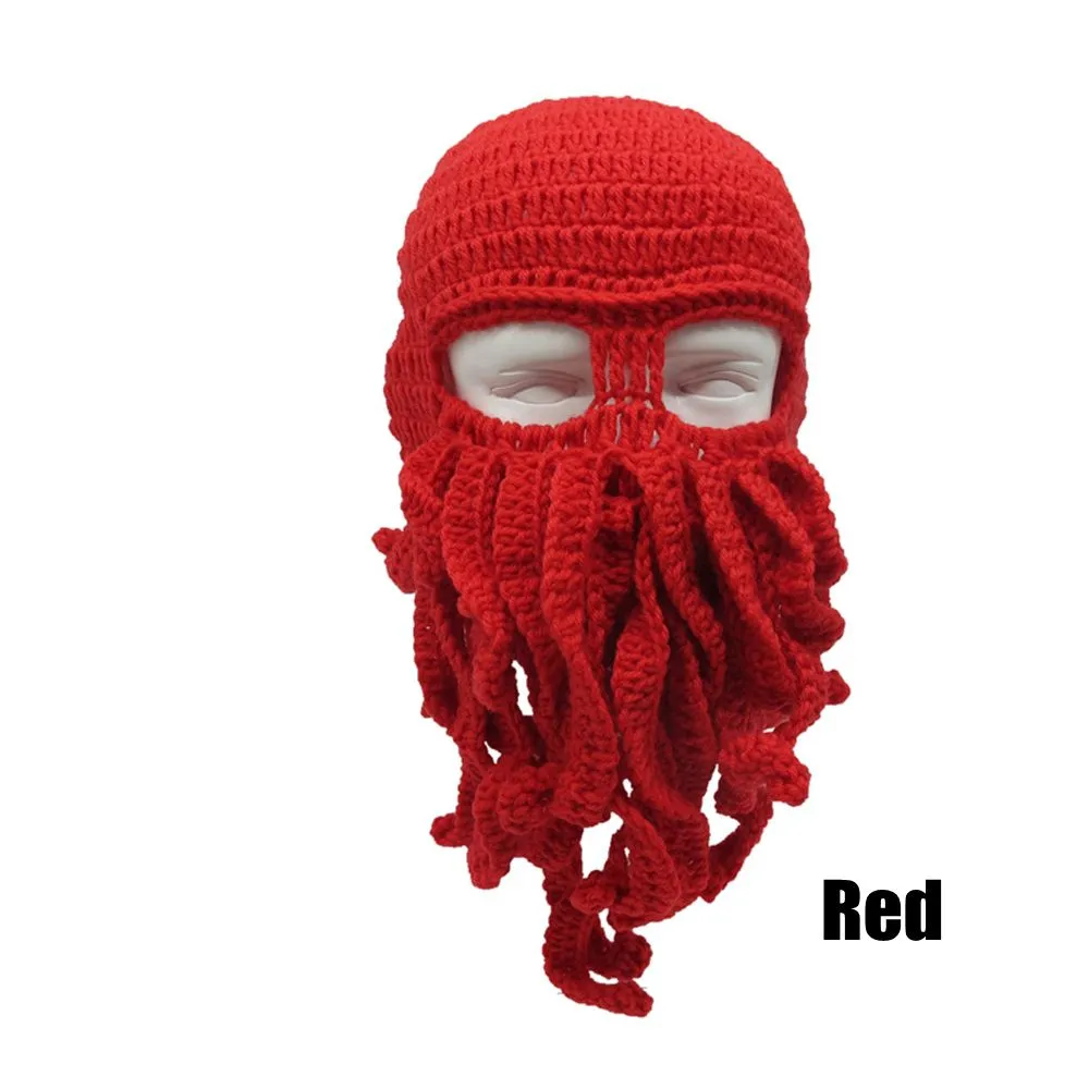 Octopus Tentacle Knitted Face Winter Mask - Image 7