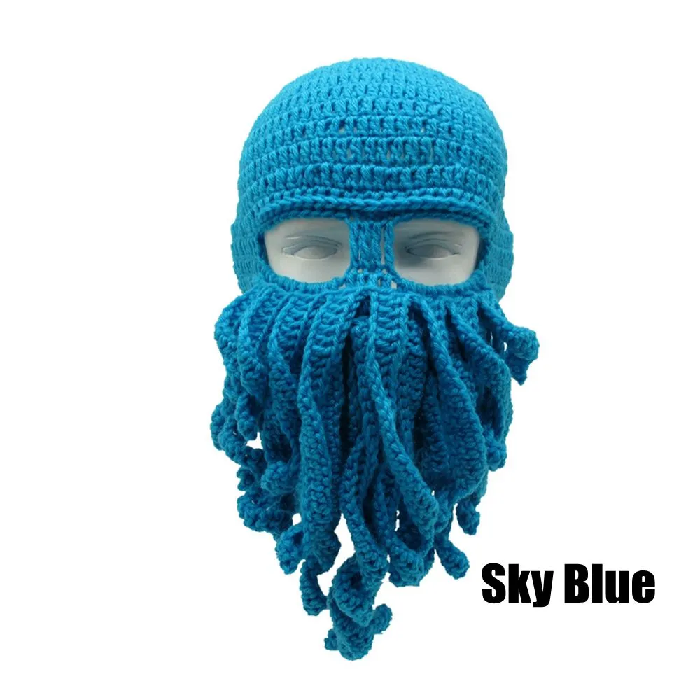 Octopus Tentacle Knitted Face Winter Mask - Image 9
