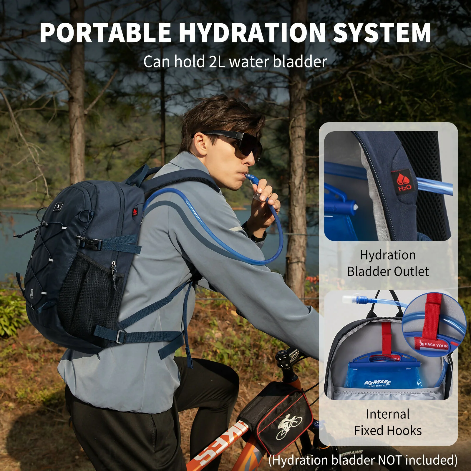 OIWAS 20L Lightweight Outdoor Hiking Backpack - Image 2