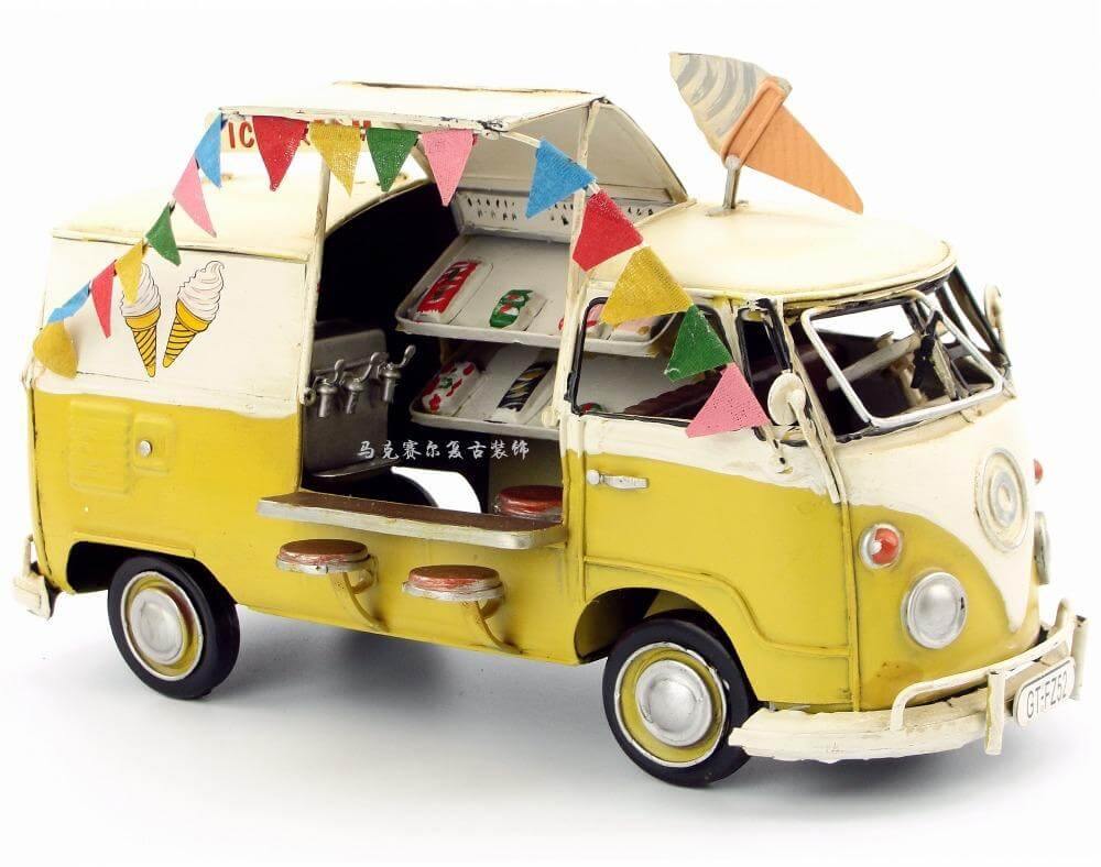 Old Vintage Iron Bus Home Handicraft - Image 2
