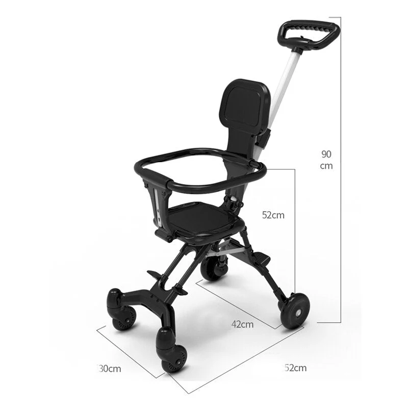 One-Click Fold High Landscape Baby Stroller - Image 7