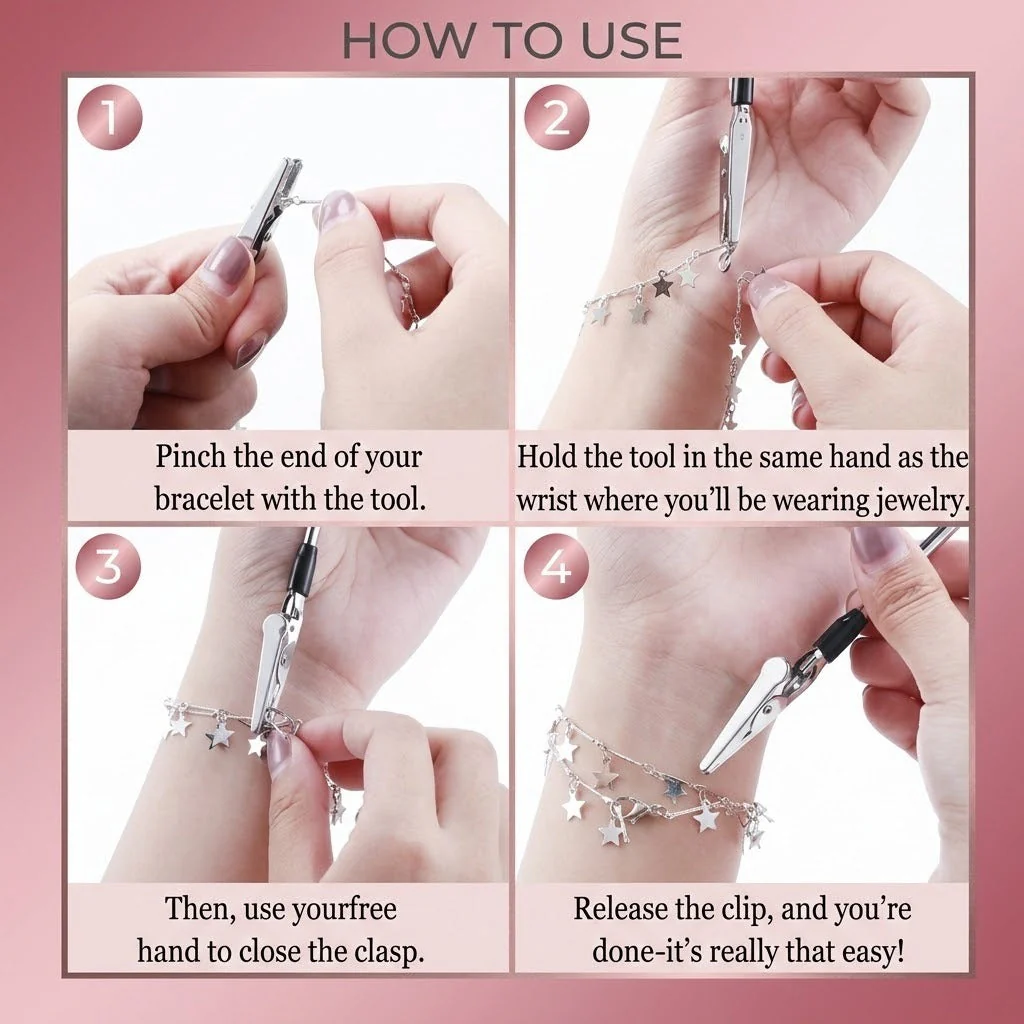 One Hand Bracelet Clasp Holder Jewelry Tool - Image 5