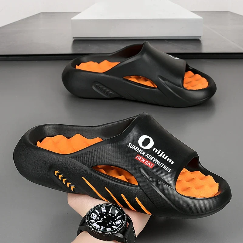 Orange Fire Casual Beach Massager Slippers - Image 8