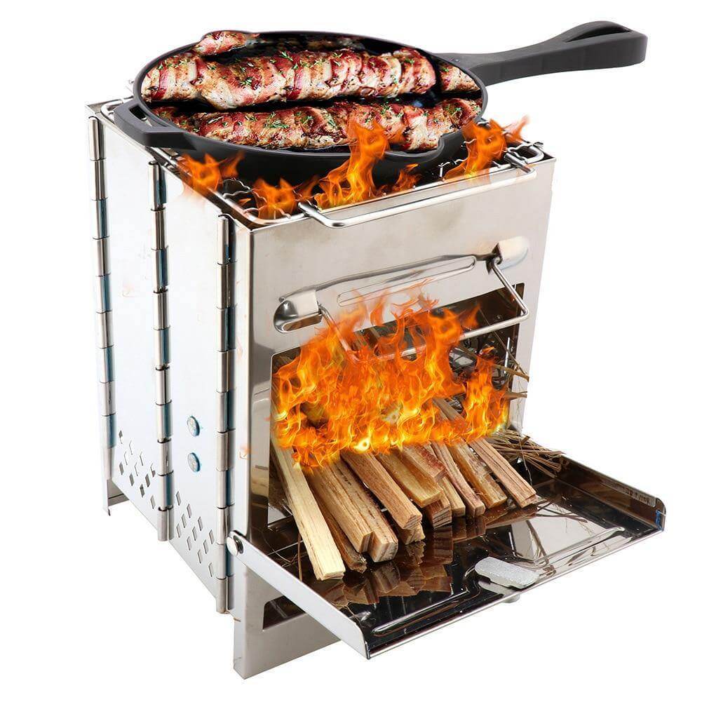 Outdoor Foldable Camping Stainless Steel Mini Charcoal Grill