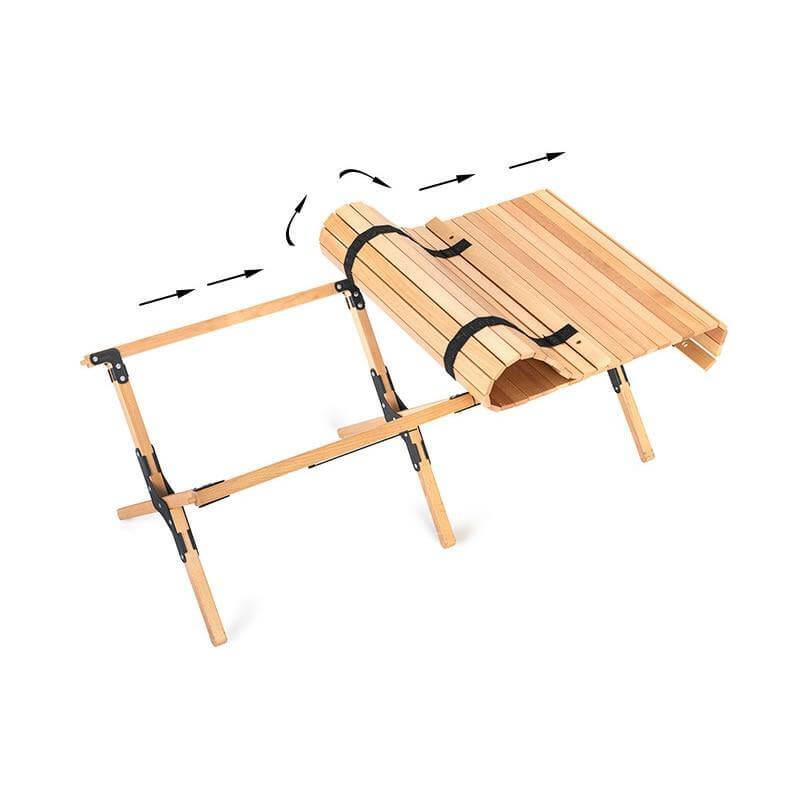 Outdoor Folding Durable Wood Table - Image 6